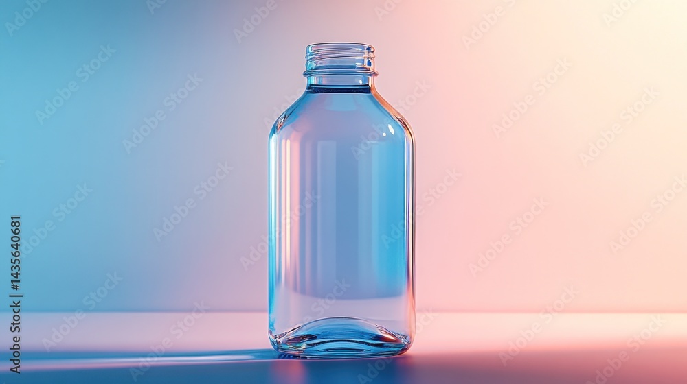 Naklejka premium Clear glass bottle
