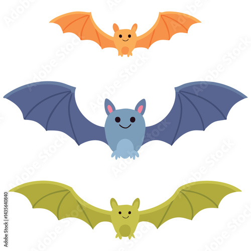 Flying Cute Bat Illustration