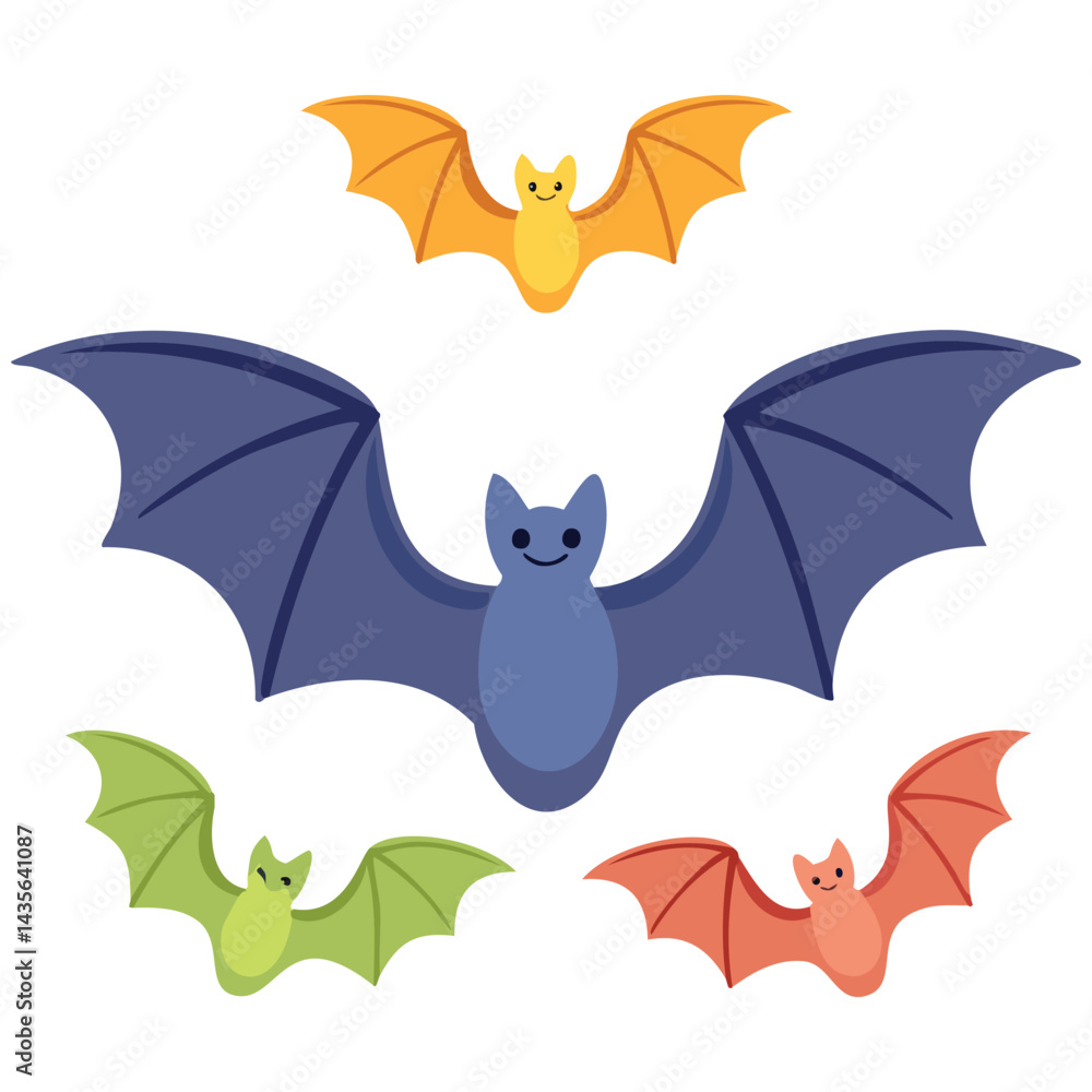 Fototapeta premium Cute Bat Flying Design