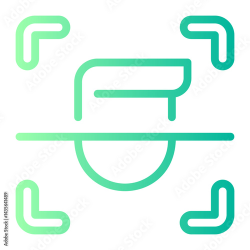 facial recognition gradient icon