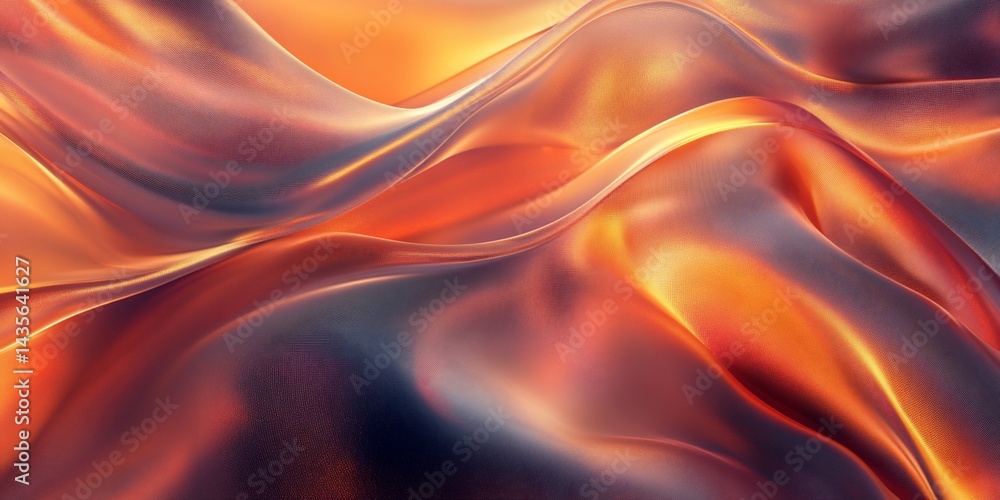 Obraz premium Molten fabric drapes with glowing folds