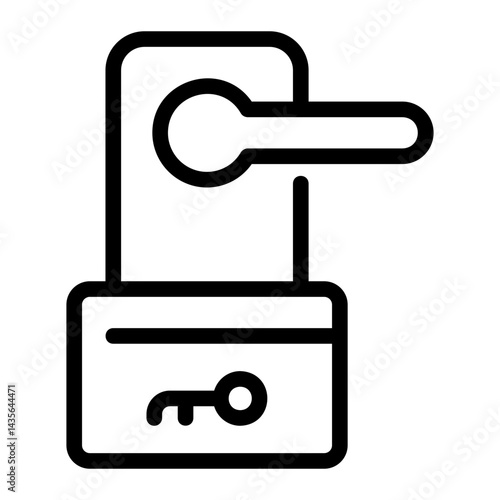 key card line icon