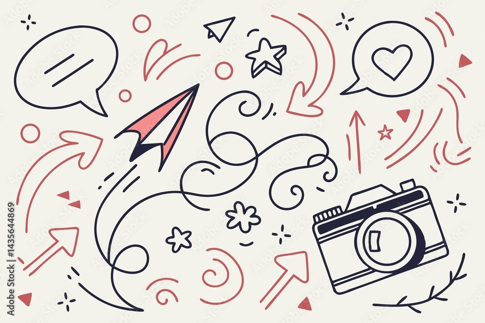 Fototapeta premium a Doodle background and ornament