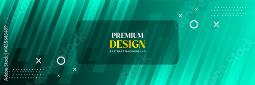 Obraz na płótnie Abstract Bright Blue Green Gradient Background And Minimal White Accents, Perfect For Modern Digital Designs w salonie