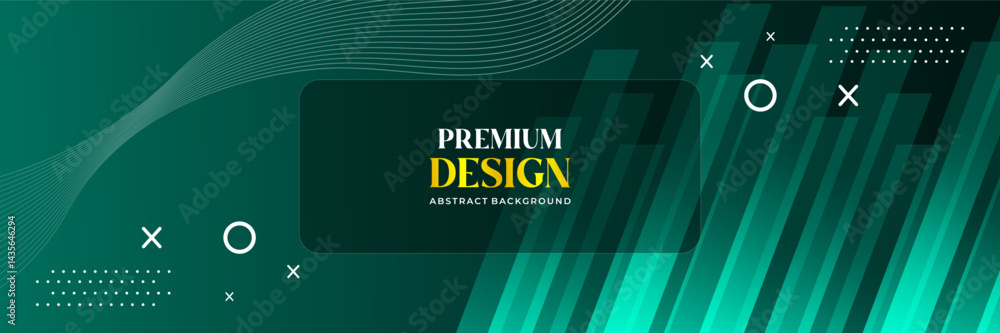 Abstract Bright Blue Green Gradient Background And Minimal White Accents, Perfect For Modern Digital Designs