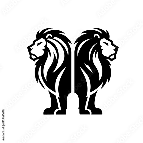 Asiatic Lion Logo Symbol Icon 