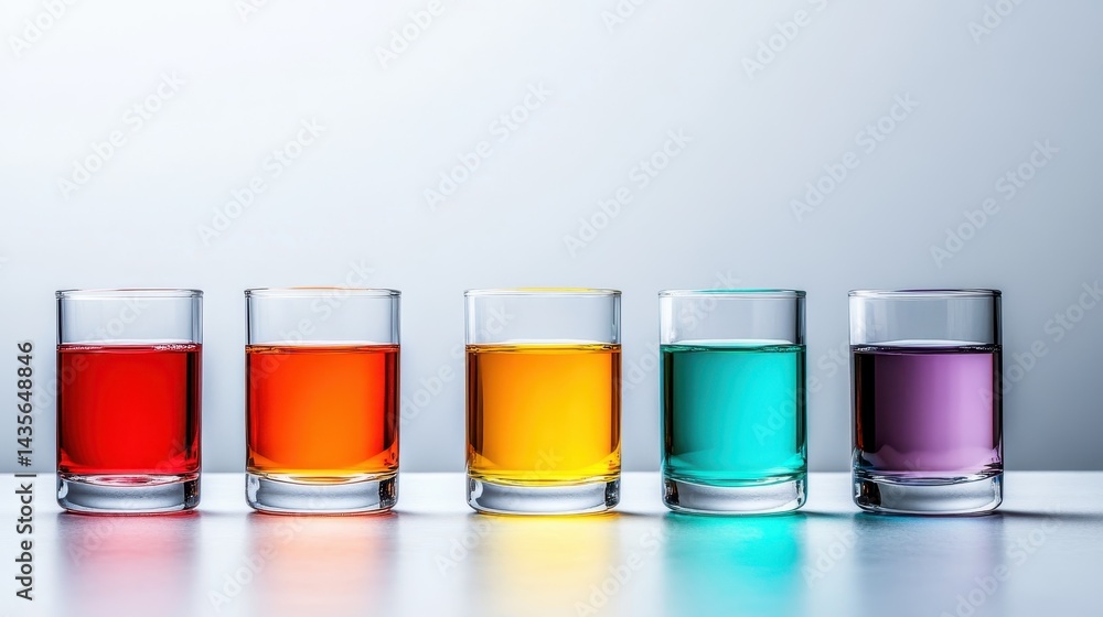 A visually appealing display of glasses filled with colorful juices, highlighting the freshness and variety of flavors, perfect for a refreshing beverage experience. A visually appealing display of glasses filled with colorful juices, highlighting the freshness and variety of flavors, perfect for a refreshing beverage experience.