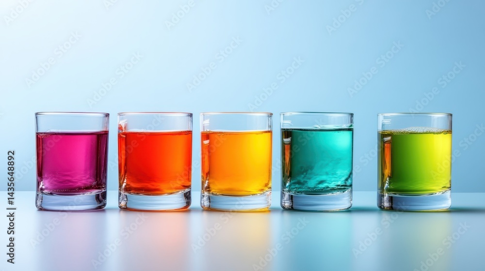 A captivating display of colorful juices with a hint of bubbles in clear glasses, creating a lively and refreshing atmosphere perfect for celebrations or casual gatherings. A captivating display of colorful juices with a hint of bubbles in clear glasses, creating a lively and refreshing atmosphere perfect for celebrations or casual gatherings.