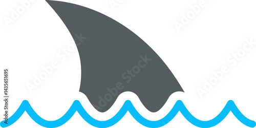 Shark fin icon design.