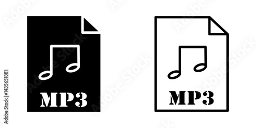 mp3 file icon on white background