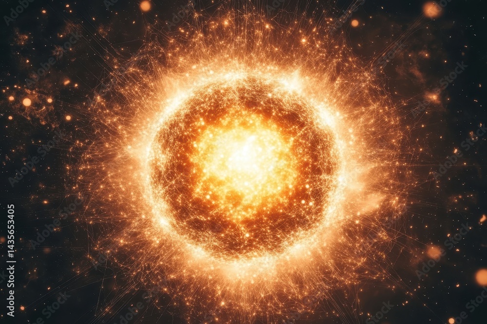 Obraz premium Cosmic sphere explosion