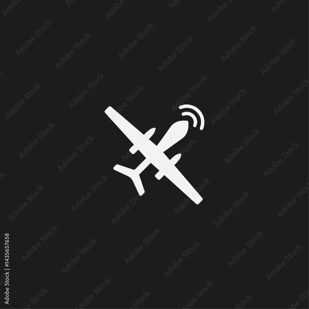 Fototapeta premium Military drone icon flat vector design