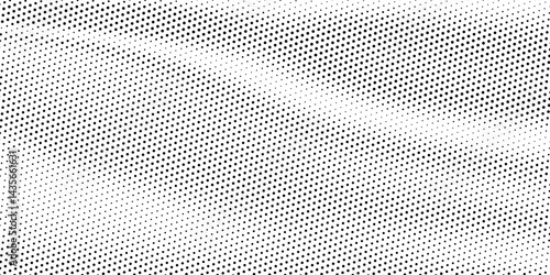 Halftone Dots Background, Retro Comic Style Gradient, Abstract Black and White Minimal Texture, Vintage Grunge Design for Poster or Cover, Vector Illustration