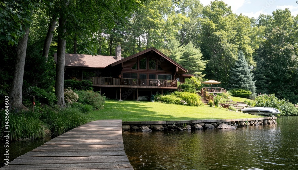 Lakeside log cabin home Lakeside log cabin home