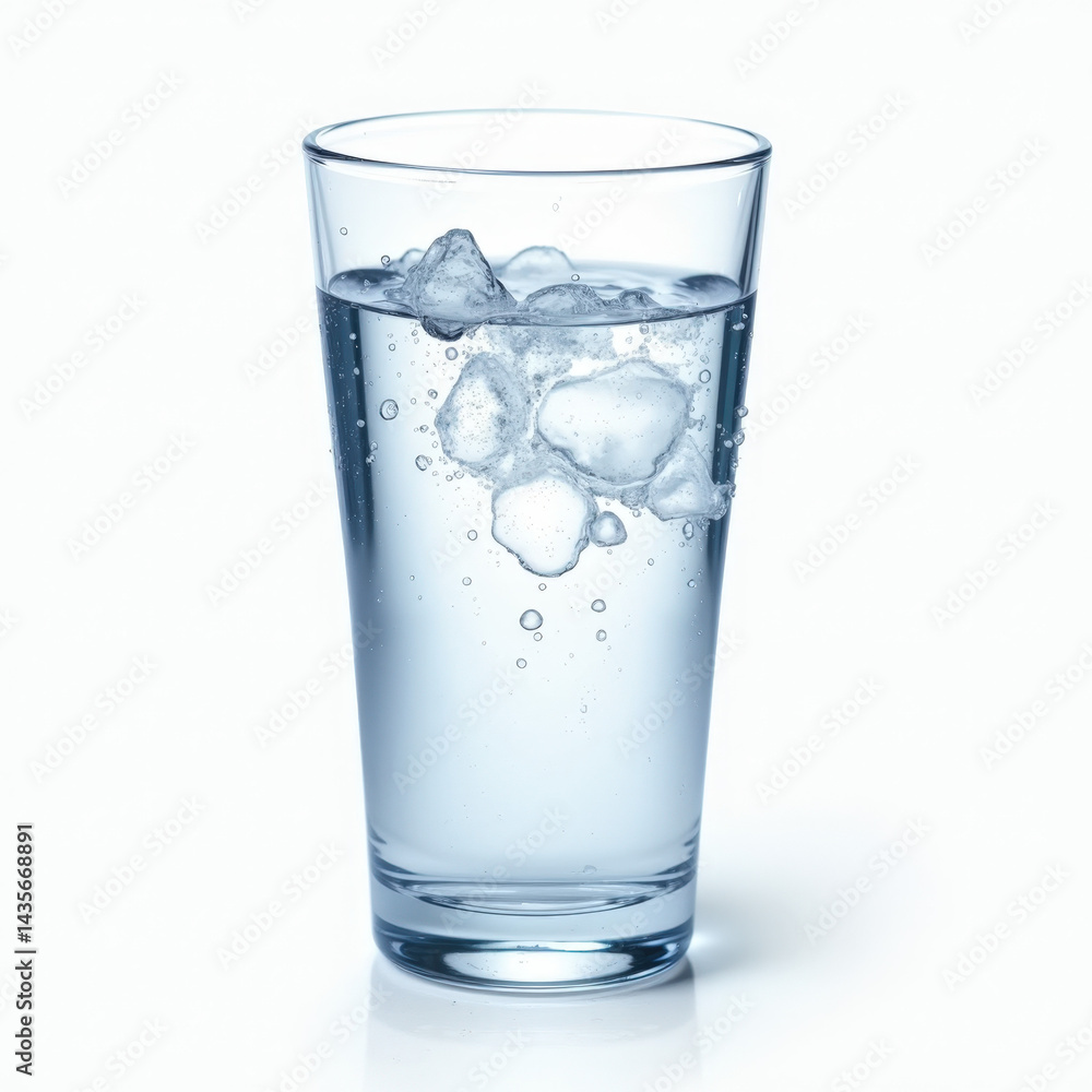 A crisp image of a glass filled with clear, refreshing water, isolated on a transparent background with subtle condensation, ideal for health, hydration, or beverage designs. A crisp image of a glass filled with clear, refreshing water, isolated on a transparent background with subtle condensation, ideal for health, hydration, or beverage designs.