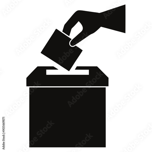 Hand Putting Ballot In Box Representing Democracy And Voting Process