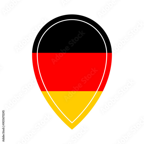 Germany location pin isolated on white. Location pointer for indicating locations related to Germany. Vector icon for mobile apps, UI and web design Free Download Germany location pin isolated on white. Location pointer for indicating locations related to Germany. Vector icon for mobile apps, UI and web design - GFXLoad