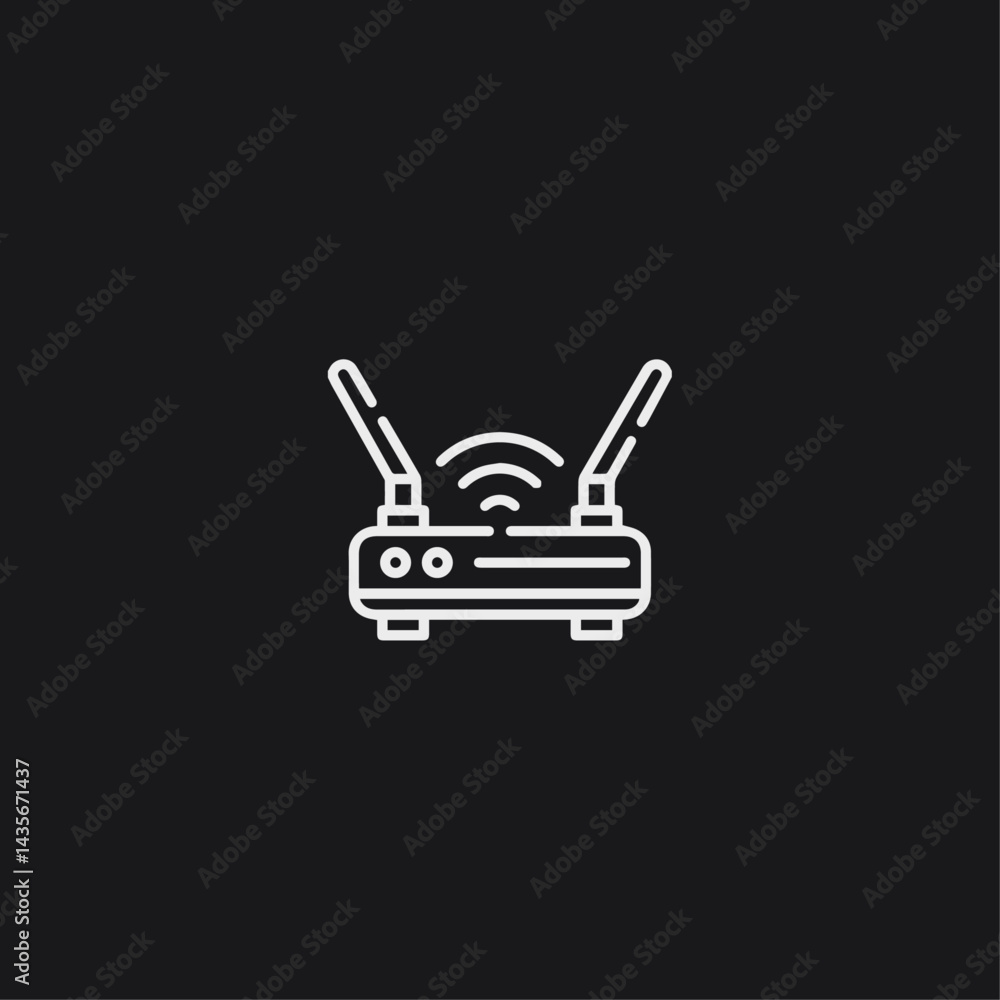 Router icon flat vector design Router icon flat vector design