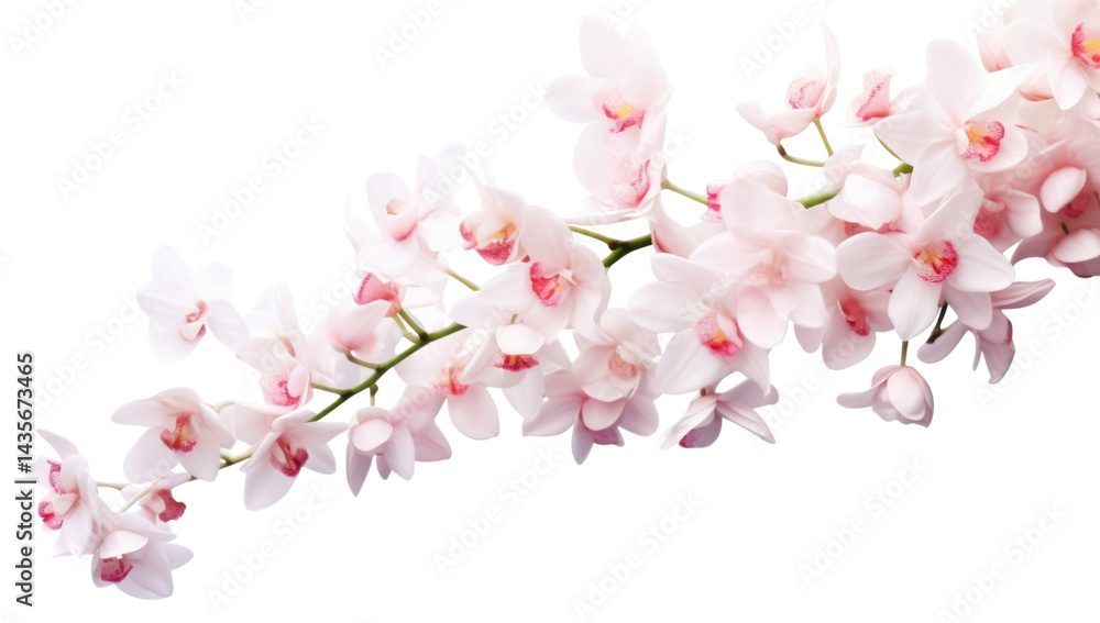 Naklejka premium PNG Orchids blossom flower plant.
