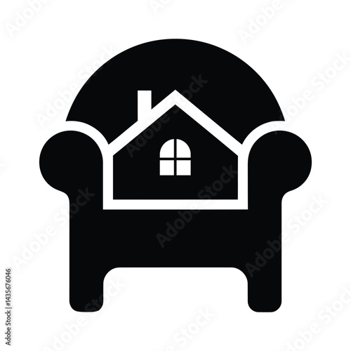 Cozy Home with a Comfortable Armchair, Cozy Living Room Armchair Illustration