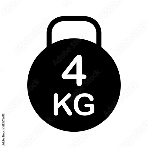 kettle bell glyph icon vector illustration isolated on white background