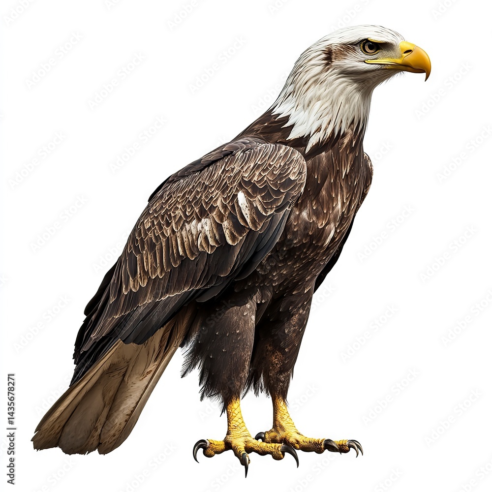 Obraz premium Photo of Epidexipteryx full body Eagle Isolated on white background