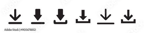 Download icon. Downloading sign. Download button. Arrow downloading icon. Download files icon. simple download icon. Vector illustration Eps 10