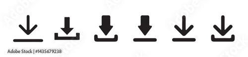 Download button icon set. Arrow download symbols. Save or upload file.download button Collection, Vector illustration eps 10.
