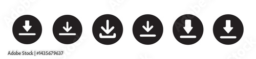 Download button icon set. Arrow download symbols. Save or upload file.download button Collection, Vector illustration eps 10.

