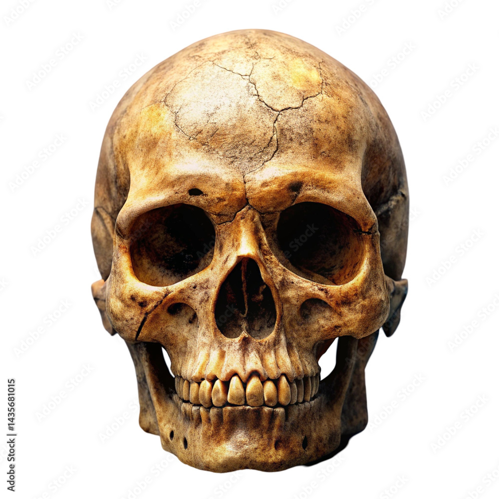 Obraz premium human skull isolated on white
