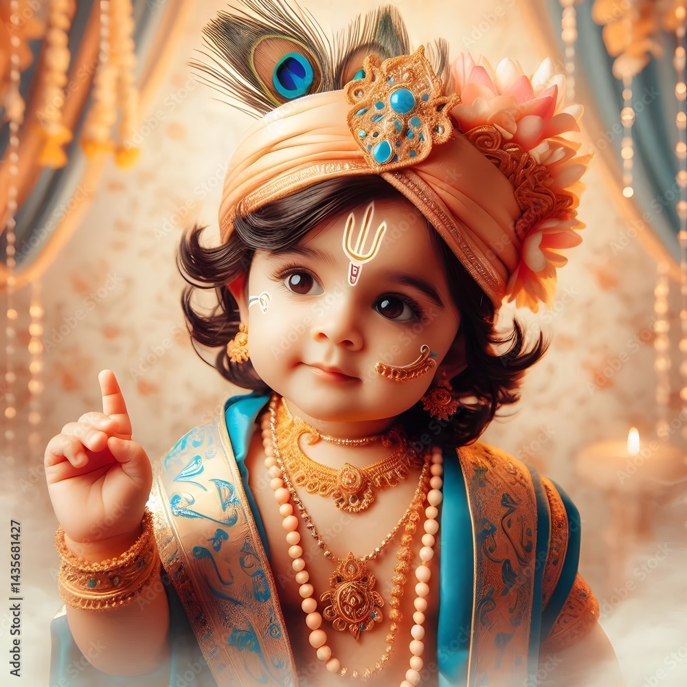 Cute baby lord krishna