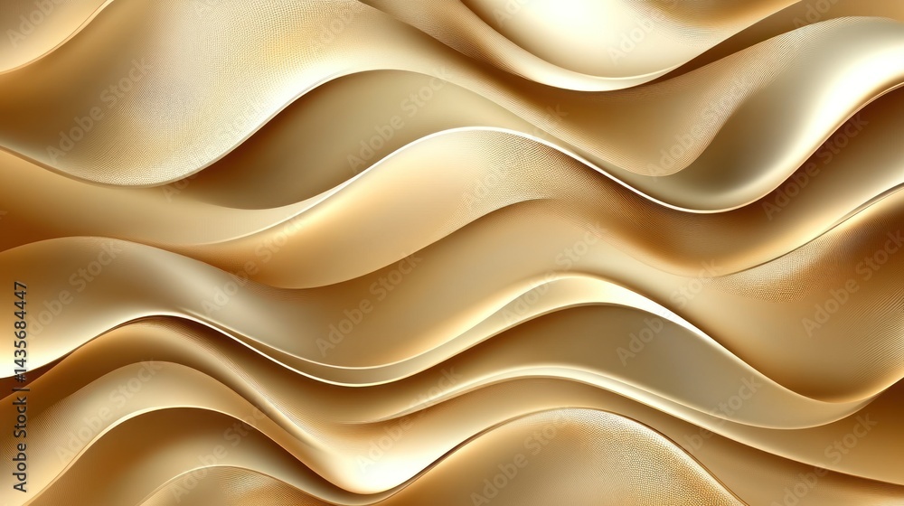 Obraz premium Abstract golden wave background.
