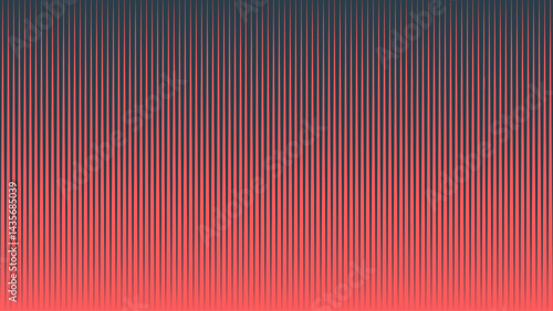 Vertical lines taper toward the top, creating a halftone transition from dark to light red. Striking vector abstraction layout with high contrast, perfect for futuristic posters, UI and design visuals