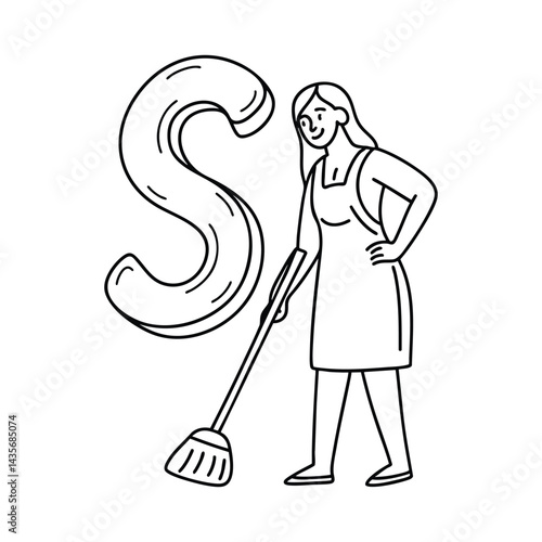 An illustration of letter S stand for Sweep