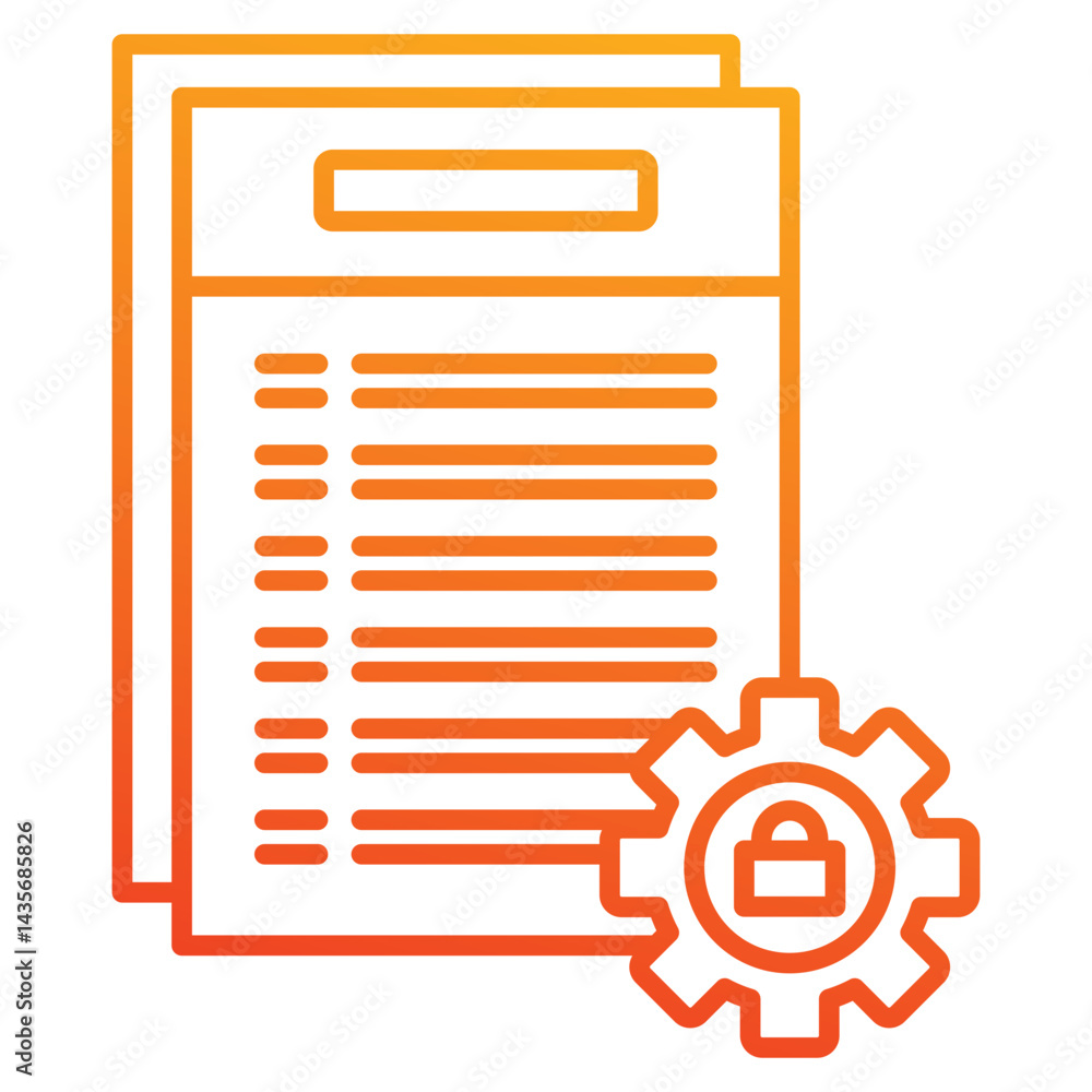 data privacy compliance icon element for design