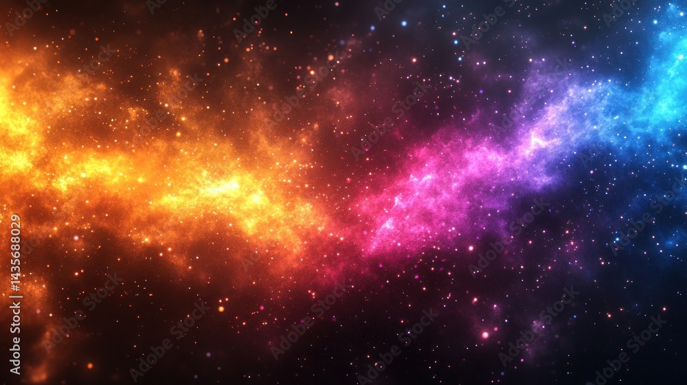 Fototapeta premium Cosmic nebulae, vibrant colors, deep space