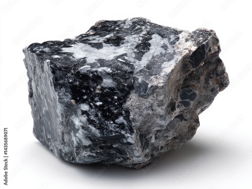 Unrefined Gabbro Stone Slice on White Background – Natural Grey and Black Igneous Rock Displaying Raw Gemstone Features Unrefined Gabbro Stone Slice on White Background – Natural Grey and Black Igneous Rock Displaying Raw Gemstone Features