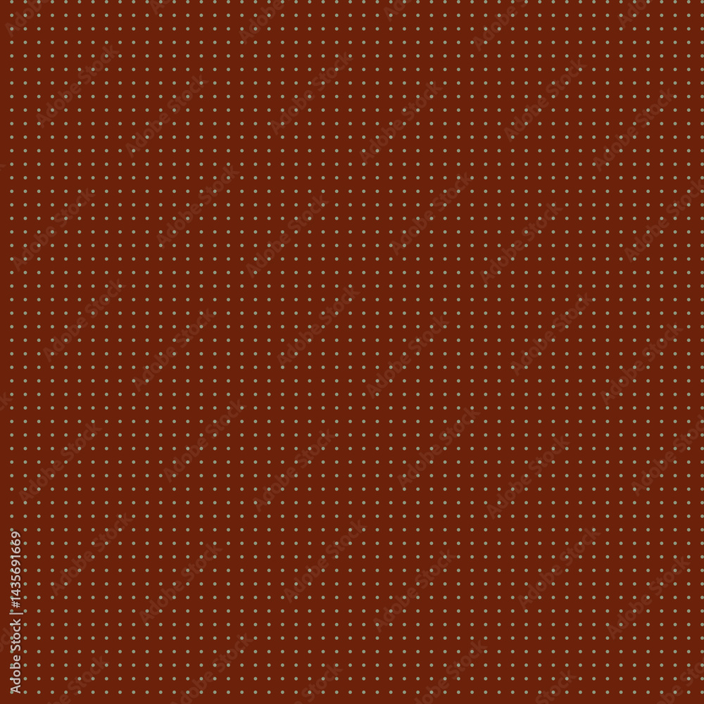 Fototapeta premium Simple abstract geometric polka dot pattern Grey small polka dots, flat silhouette circles on a dark brown background Country style fabric print