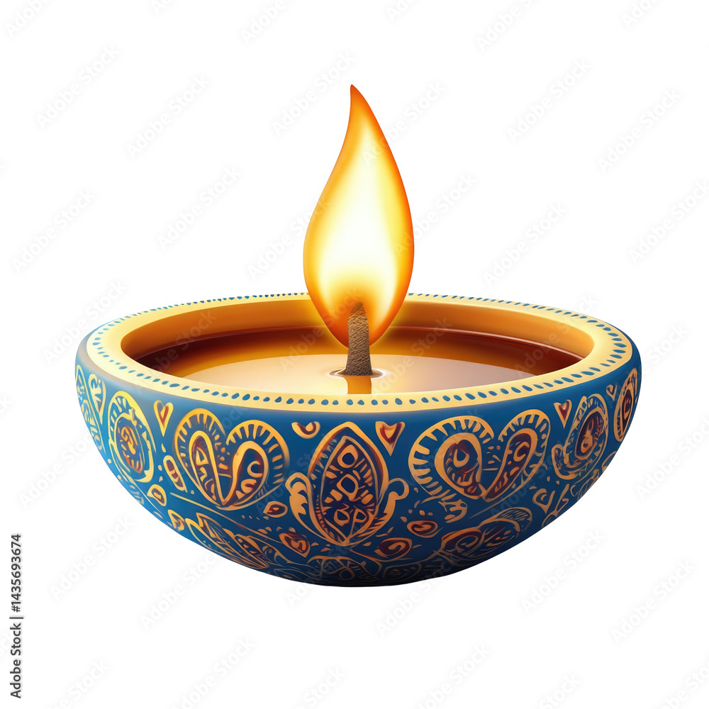 Diwali Diya Lamp With Lit Flame And Oil isolated on a transparent background Diwali Diya Lamp With Lit Flame And Oil isolated on a transparent background