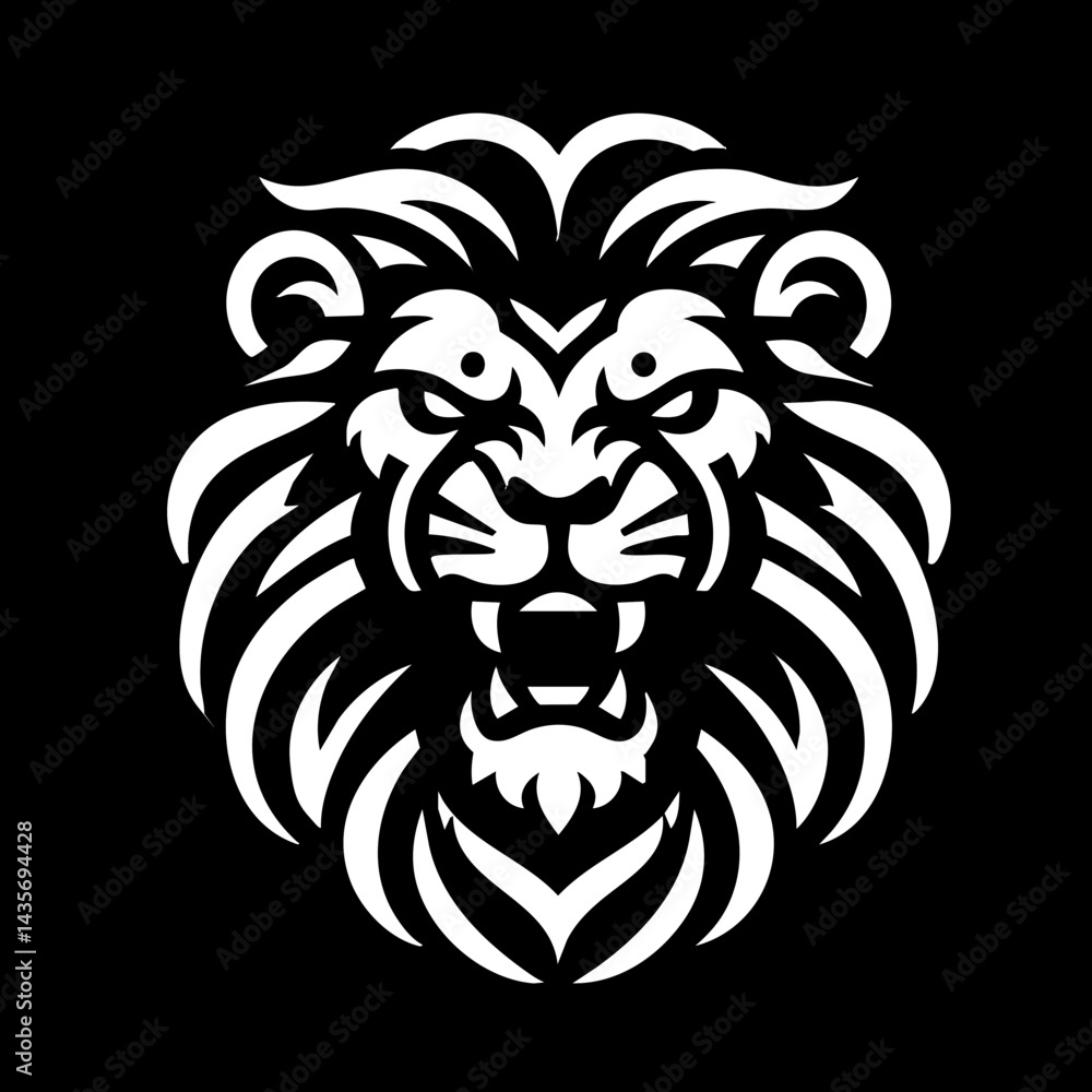 Obraz premium Asiatic Lion Logo Symbol Icon 