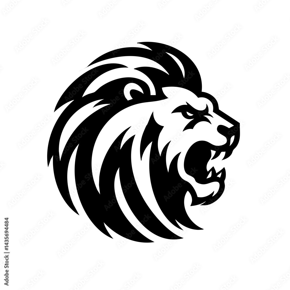 Fototapeta premium Asiatic Lion Logo Symbol Icon 