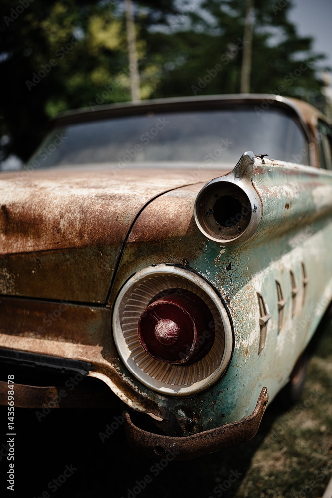 The faded elegance of old metal