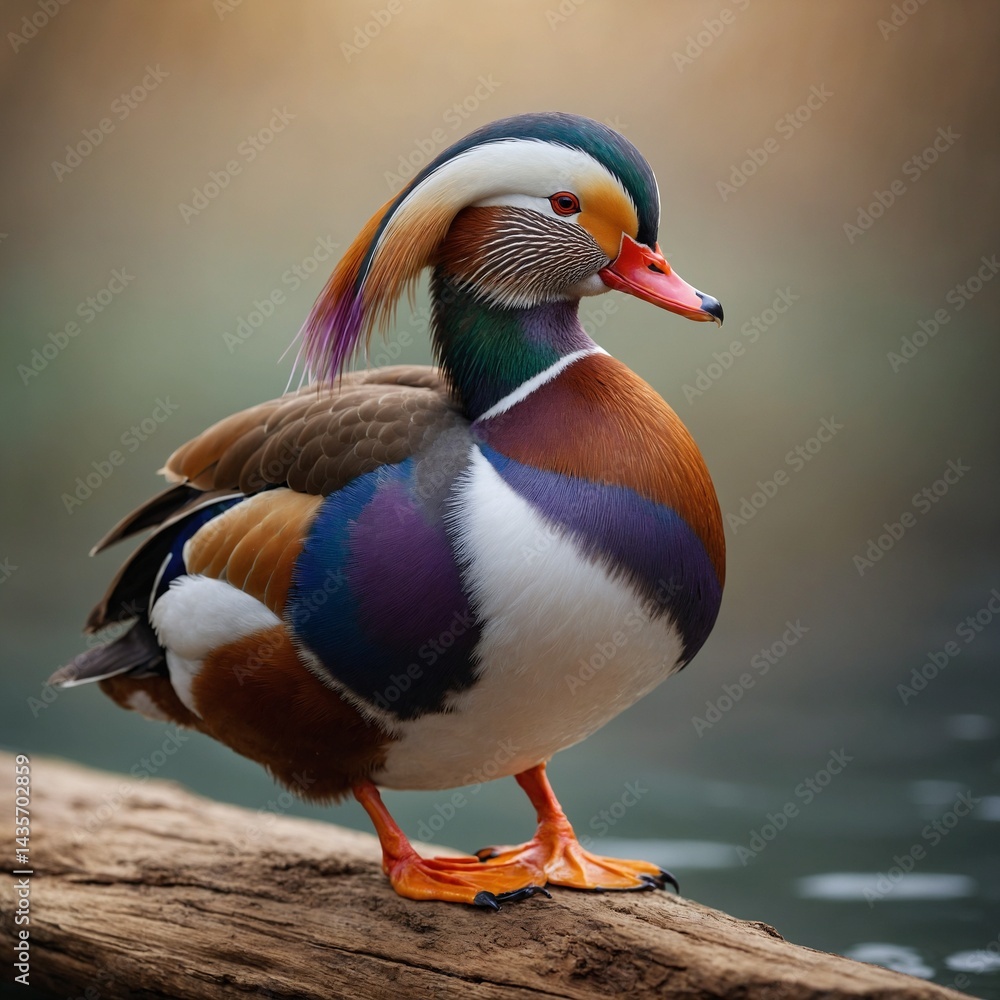 mandarin duck in the water mandarin duck in the water