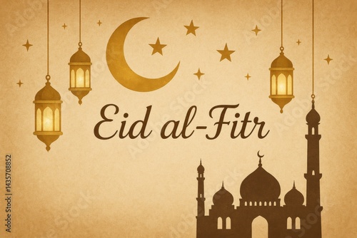 Wallpaper Mural Celebrating Eid al-Fitr with traditional decorations and symbols of joy and gratitude at night Torontodigital.ca