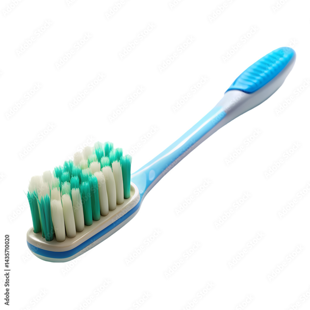 A Clean and Fresh Toothbrush Ready for Use on transparent background A Clean and Fresh Toothbrush Ready for Use on transparent background