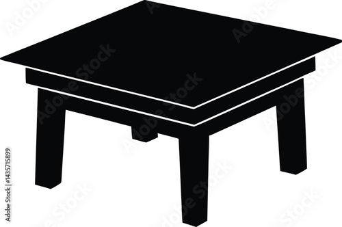 wooden table isolated on white