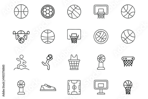 Basketball icon set