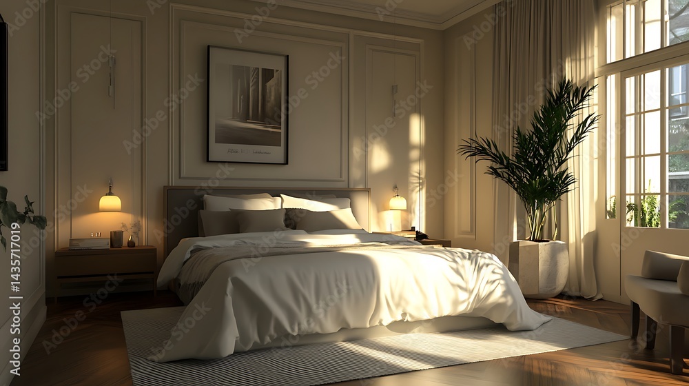 Sunlit Serenity: A Luxurious Bedroom Design Sunlit Serenity: A Luxurious Bedroom Design