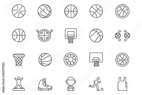 Basketball icon set