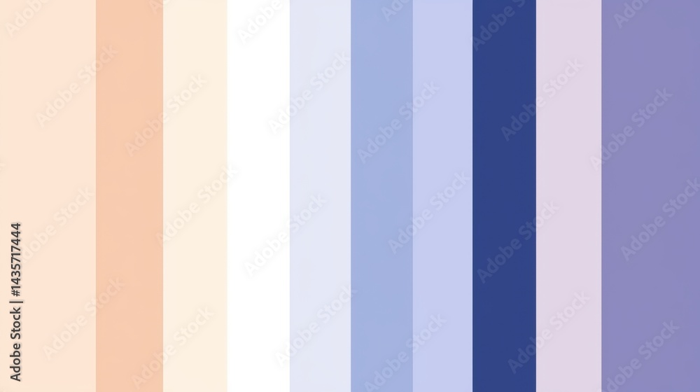 A collection of nine vertical stripes in various pastel shades of blue, ranging from light to dark. A collection of nine vertical stripes in various pastel shades of blue, ranging from light to dark.